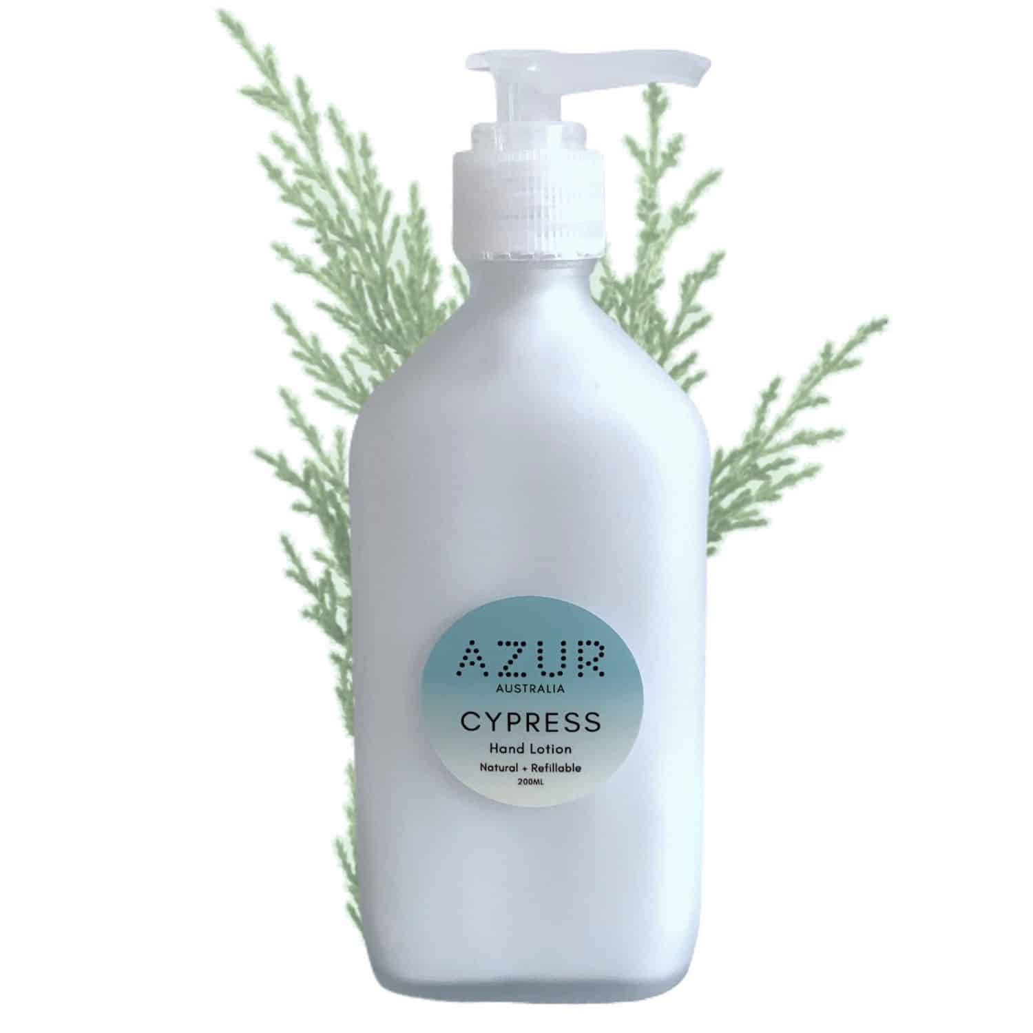 Blue Cypress Hand Lotion Natural Refillable