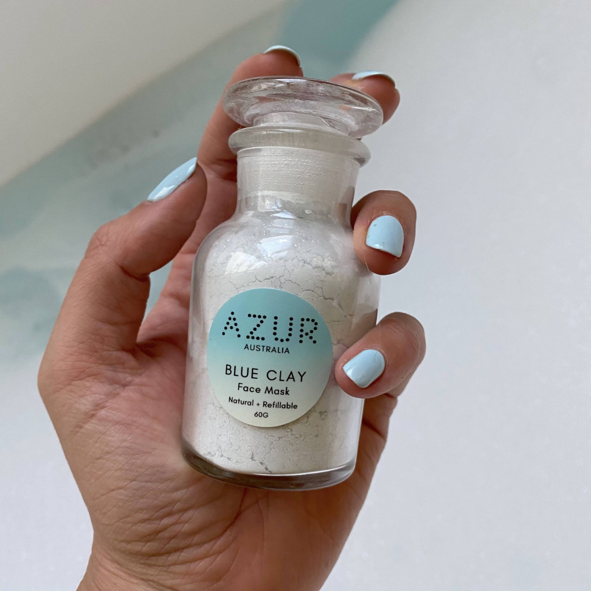 Blue Clay Face Mask Australian Natural Refillable Skincare