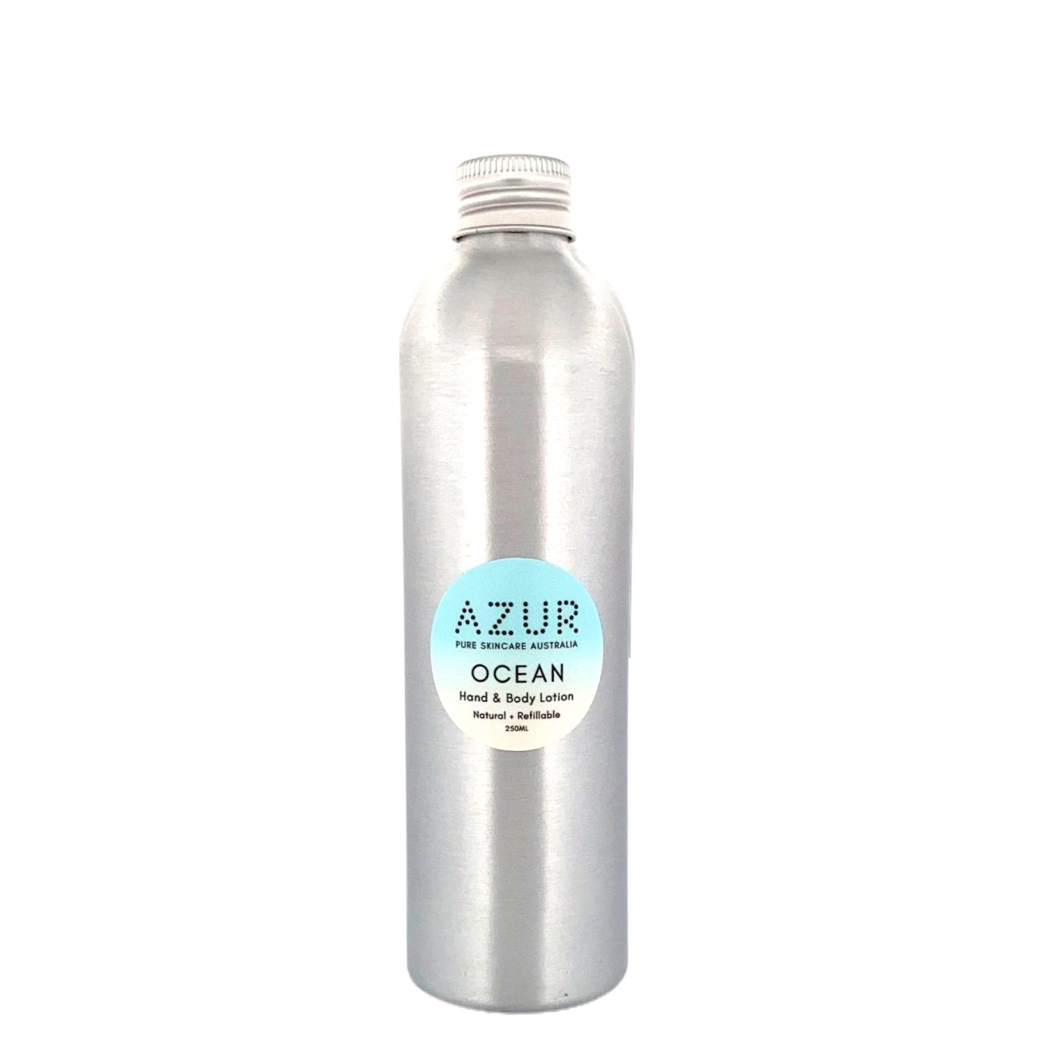 Refillable Natural Lotion Aluminium Bottle
